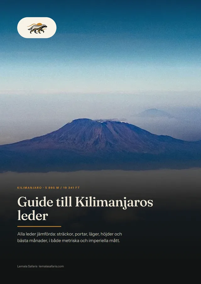 Omslaget till Guide till Kilimanjaros leder