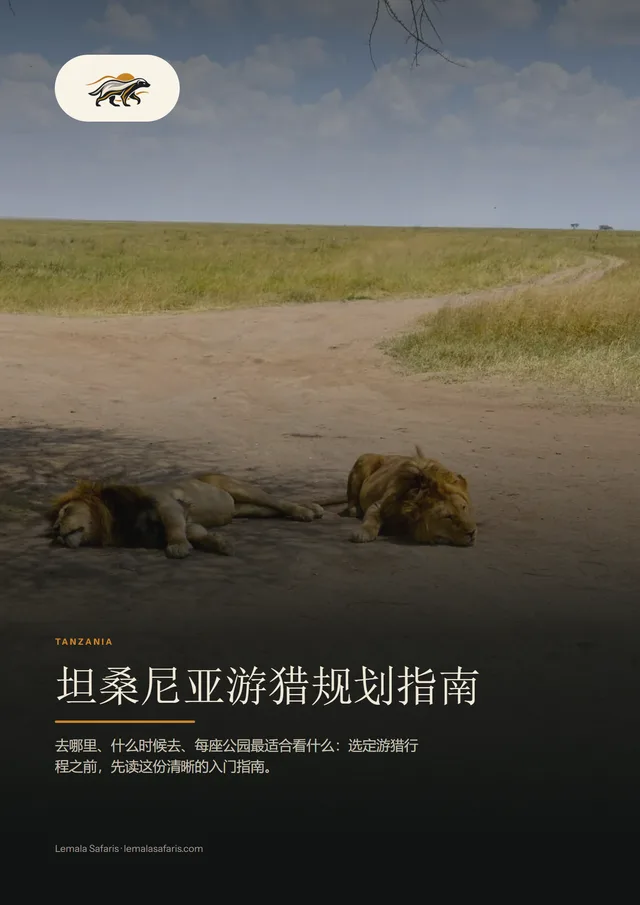 《坦桑尼亚游猎规划指南》封面